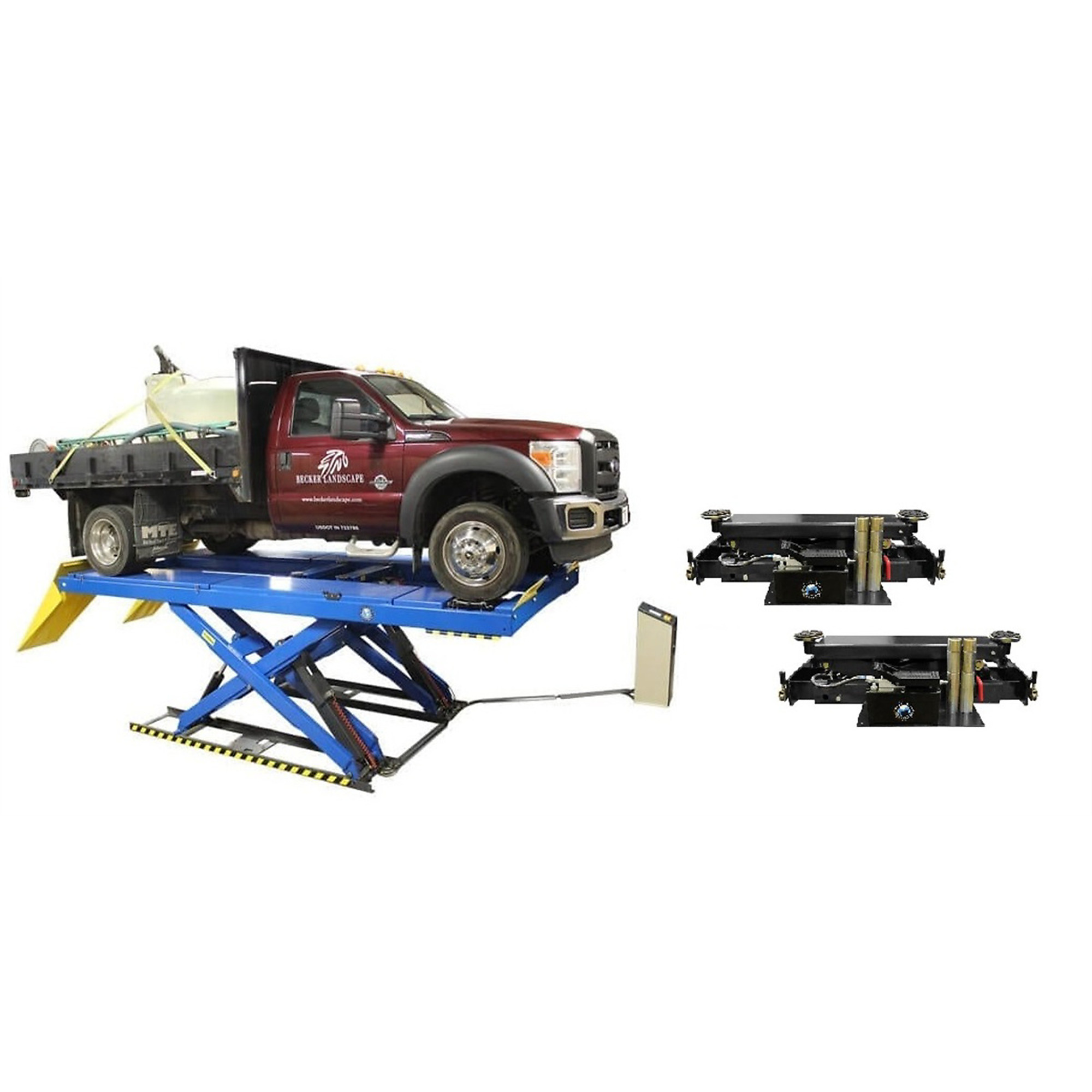 Atlas Automotive Equipment PX16A Scissor Alignment Lift and RJ8 Rolling Jacks Combo